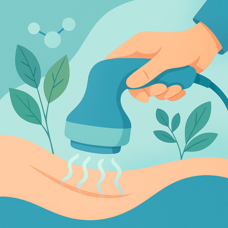 Vitalwellen-Therapie – Anwendung, Detailaufnahme